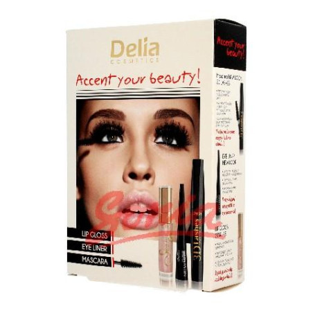 D Mascara Set Accent your beauty - 3D, Eye liner, Lip Gloss Starlike