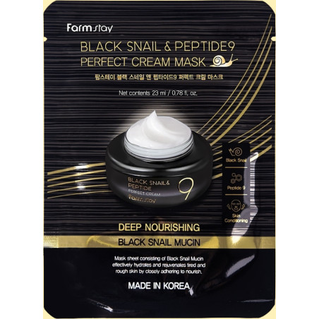 FarmStay Black Snail & Peptide9 Perfect Cream Mask