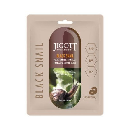 JIGOTT BLACK SNAIL REAL AMPOULE MASK