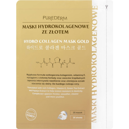 PUREDERM Hydro Collagen Mask Gold 25pcs