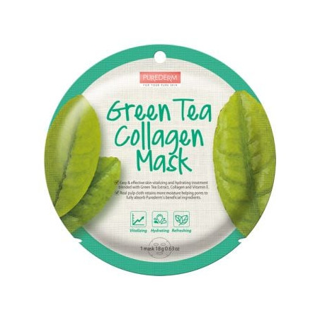 PUREDERM Green Tea Collagen Mask