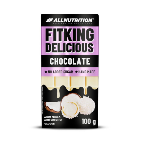 Allnutrition F**King Delicious Chocolate - White Chocolate with Coconut - Диетичен Шоколад | 100g