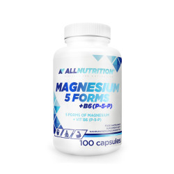 Allnutrition Magnesium 5 Forms + B6 - Магнезий + Витамин B6 | 100 caps