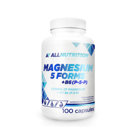 Allnutrition Magnesium 5 Forms + B6 - Магнезий + Витамин B6 | 100 caps