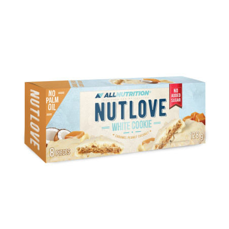 Allnutrition NutLove Cookie - White Chocolate Caramel Peanut Coconut - Диетичен Десерт | 128g