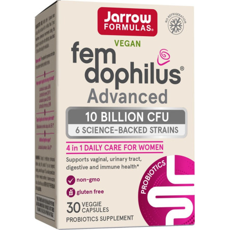 Jarrow Formulas Fem-Dophilus Advanced 10 Billion CFU - Витамин B12 + Фолат | 30 caps