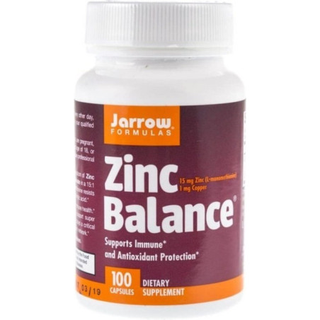 Jarrow Formulas Zinc Balance® 15mg (L-Methionine Sulfate) - Цинк | 100 caps