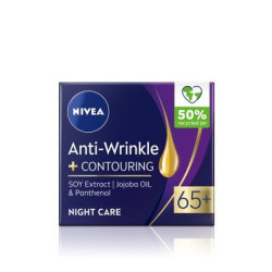 NIVEA AntiWrinkle+ Контуриращ нощен крем против бръчки 65+