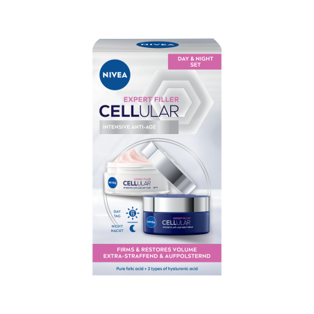 NIVEA Cellular Expert Filler Дневен крем + Нощен крем против бръчки (на специална цена)