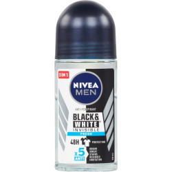 NIVEA MEN Deo Рол-он мъжки Invisible on Black & White Fresh