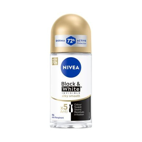 NIVEA Deo Рол-он дамски Invisible on Black & White Silky Smooth