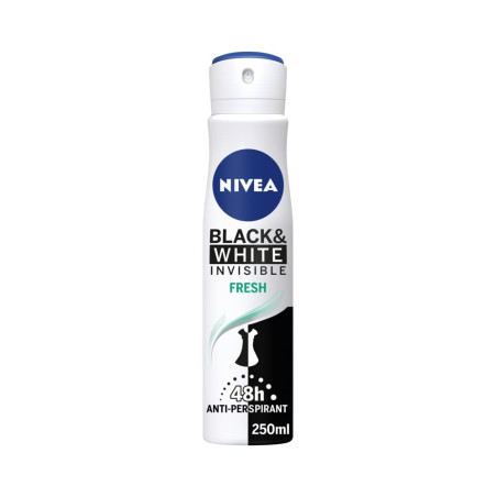 NIVEA Deo Спрей дамски Invisible on Black & White Fresh XL size