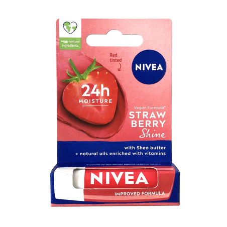 NIVEA Балсам за устни Strawberry Shine