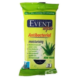 Event антибактериални кърпи Алое 15 бр.
