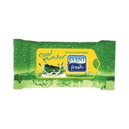 Event Cool Water green влажни кърпички , 15 бр.