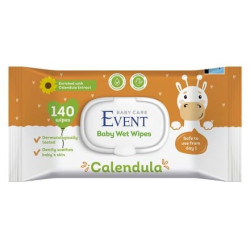 Event Влажни бебешки кърпи с невен 140 бр.