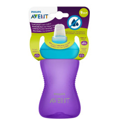 Philips AVENT Неразливаща се чаша с мек накрайник, 300мл, 9м+, лилава SCF802/02