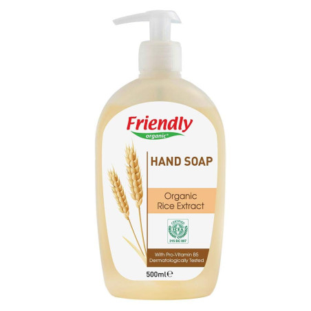 FRIENDLY ORGANIC Натурален сапун за ръце с екстракт от органичен ориз 500мл FR0621
