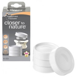 Tommee Tippee Капак за контейнер за съхранение на кърма, 4 бр./оп.