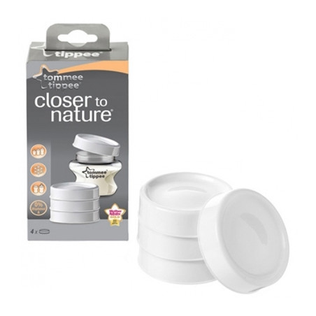 Tommee Tippee Капак за контейнер за съхранение на кърма, 4 бр./оп.