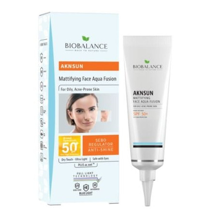BIOBALANCE AKNSUN СЛЪНЦЕЗАЩ.КРЕМ  МАТИРАЩ,ЗА ПРОБЛЕМНА КОЖА, SPF 50, 40 МЛ / 9.131 /