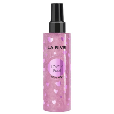 La Rive  LOVELY PEARL  Парфюмен спрей за тяло с блясък, 200 мл ( сърца )