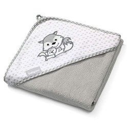 Хавлия за баня Babyono бамбук, 100х100 см, сива 346/03