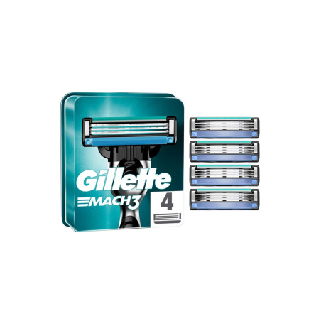 GILLETTE Mach 3 Regular, ножчета за самобръсначка, 4 бр.