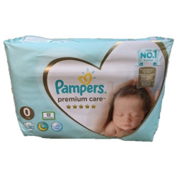 PAMPERS 9% ДДС Premium Care Размер 0, пелени, SMP, 30 бр.