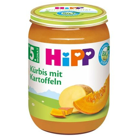 HIPP 9% ДДС 4145 Тиква, Картофи, пюре, 190 гр