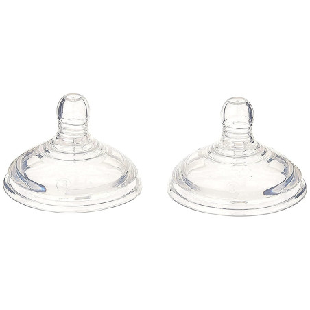 Силиконови биберони за хранене Tommee Tippee Natural Start Fast, 3 капки, 2 броя