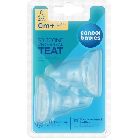 Силиконов биберон Canpol мини 2бр.