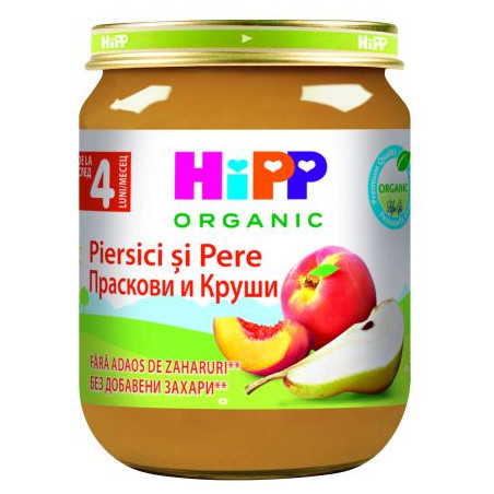 HIPP 4205 Праскова с круша, пюре, 125 гр