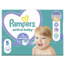 PAMPERS 9% ДДС Active Baby Размер 5, пелени, GP, 64 бр.