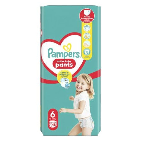 PAMPERS 9% ДДС Active Baby Размер 6, гащички, GP, 48 бр.