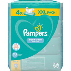 PAMPERS Fresh Clean 4x80, мокри кърпички