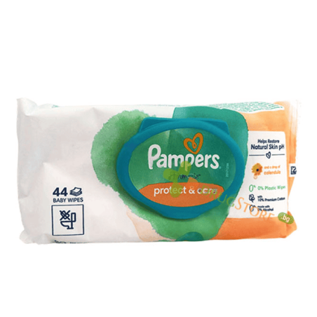 PAMPERS Harmonie Protect & Care, мокри кърпички, 44 бр.