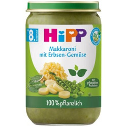 HIPP 61502 БИО Яхния от макарони с грах, пюре, 220 гр