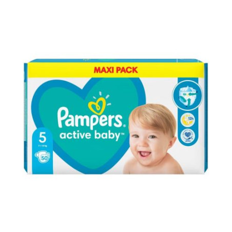 PAMPERS 9% ДДС Active Baby Размер 5, пелени, VPP S5, 50 бр.
