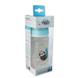 Бебешко шише антиколик с широко гърло Canpol Toys, синьо 240мл.