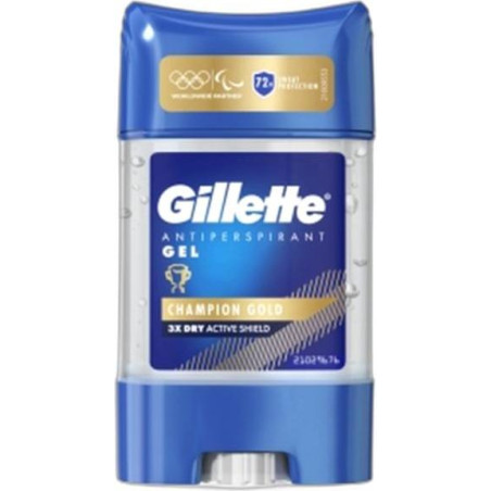 GILLETTE Део Гел стик против изпотяване Champ Gold, дезодорант, 70 мл