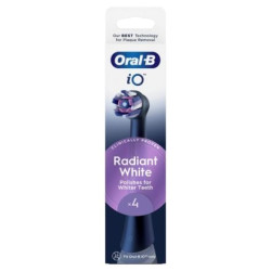 ORAL-B IO Radiant White черен, накрайник за ел. четка за зъби, 4 бр.