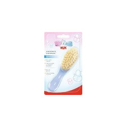 Бебешка четка и гребен естествен косъм Nuk Rose Blue