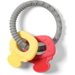 Гризалка BabyOno Ortho, червено/жълта