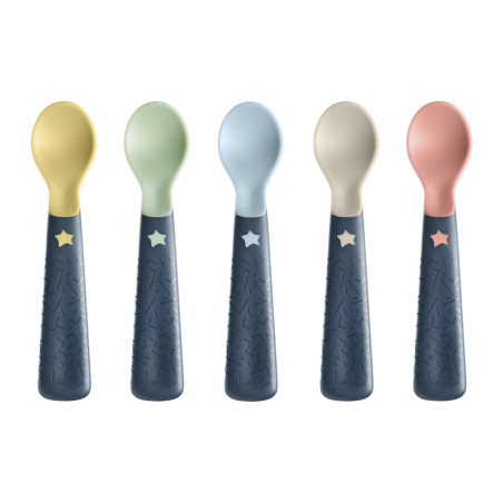 Лъжички за самостоятелно хранене от бебето Tommee Tippee, 6м+, 5 броя