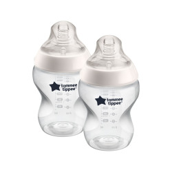 Бебешко пластмасово шише Tommee Tippee Natural Start, 260 мл, 2 броя