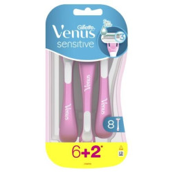GILLETTE Venus Sensitive, самобръсначка, 6+2бр.
