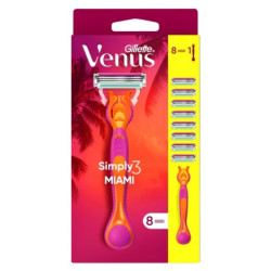 GILLETTE VENUS Simply 3 Miami, самобръсначка, с 8 ножчета