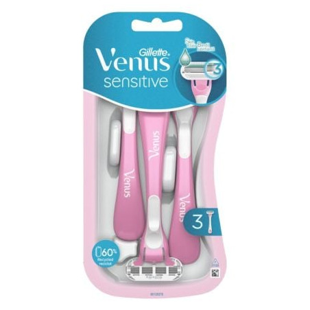 GILLETTE VENUS SENSITIVE Дамска еднократна самобръсначка, 3 бр./оп
