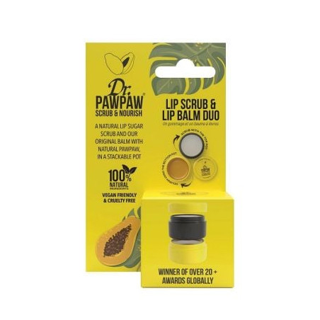 DR. PAWPAW Захарен скраб + балсам за устни, 16 гр